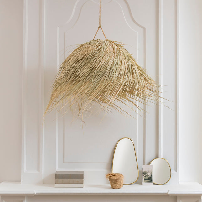 Suspension bohème paille 60cm - Boule