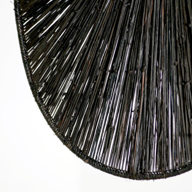 Suspension en raphia noir - Vague