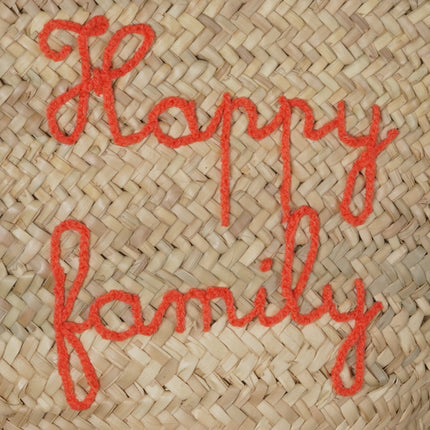 Panier cabas en paille et anses cuir - Personnalisable