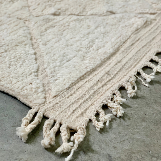 Tapis Berbère Beni Ouarain blanc - 280 x 150cm