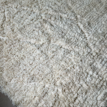 Tapis Berbère Beni Ouarain blanc - 200 x 300cm
