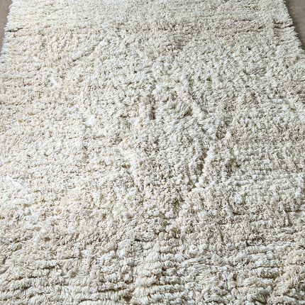 Tapis Berbère Beni Ouarain blanc - 200 x 300cm