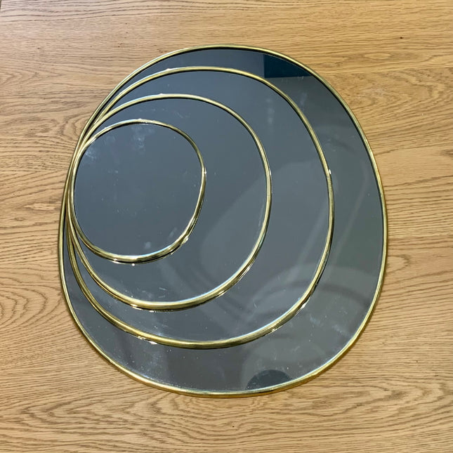 Miroir en laiton doré - Rond