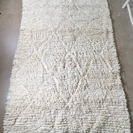 Tapis Berbère Beni Ouarain blanc - 200 x 300cm