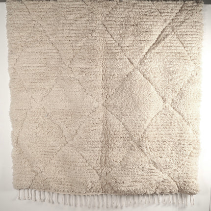 Tapis Berbère Beni Ouarain blanc - 200 x 300cm