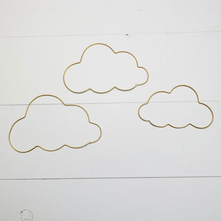 Nuage en laiton doré - Contour