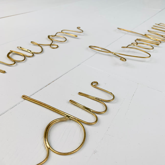 Mot en laiton doré - La maison du bonheur